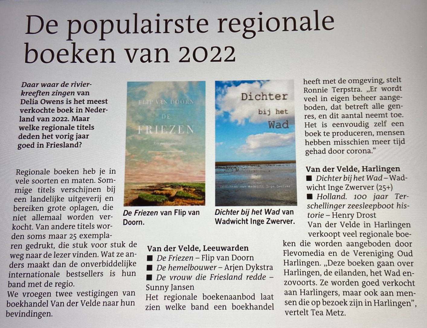 Populairste regionale boek 2022